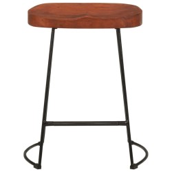 Tabourets de bar Gavin lot de 2 45x38x53cm bois massif manguier 