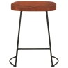 Tabourets de bar Gavin lot de 2 45x38x53cm bois massif manguier 