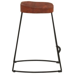 Tabourets de bar Gavin lot de 2 45x38x53cm bois massif manguier 