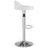 Tabourets de bar lot de 2 blanc similicuir 