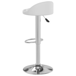 Tabourets de bar lot de 2 blanc similicuir 