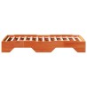 Cadre de lit sans matelas empilable cire marron 75x190 cm 