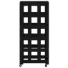 Porte-bûches avec roulettes noir 40x49x110 cm bois massif pin 