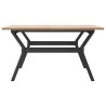 Table basse cadre en Y 90x90x45 cm bois de pin massif et acier 