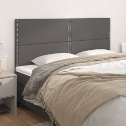 Têtes de lit 4 pcs Gris 80x5x78/88 cm Similicuir 