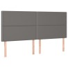 Têtes de lit 4 pcs Gris 80x5x78/88 cm Similicuir 