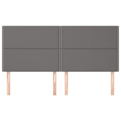 Têtes de lit 4 pcs Gris 80x5x78/88 cm Similicuir 