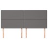 Têtes de lit 4 pcs Gris 80x5x78/88 cm Similicuir 