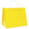 Sacs en papier 250 pcs avec poignées jaune 32x22x24 cm 