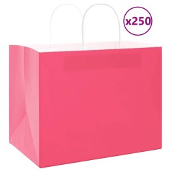 Sacs en papier 250 pcs avec poignées rose 32x22x24 cm 