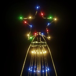 Sapin de Noël avec piquet 1134 LED Colorées 800 cm 