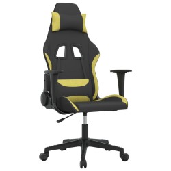 Chaise de jeu Noir et vert clair Tissu 