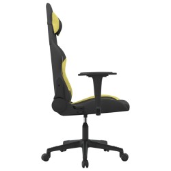 Chaise de jeu Noir et vert clair Tissu 