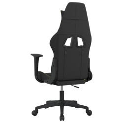 Chaise de jeu Noir et vert clair Tissu 