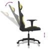 Chaise de jeu Noir et vert clair Tissu 