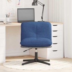 Chaise pivotante de bureau Bleu Tissu 