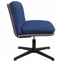 Chaise pivotante de bureau Bleu Tissu 