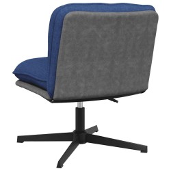 Chaise pivotante de bureau Bleu Tissu 