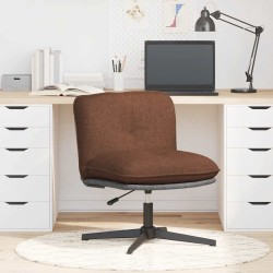 Chaise pivotante de bureau Marron Tissu 
