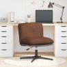 Chaise pivotante de bureau Marron Tissu 