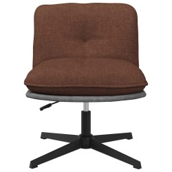 Chaise pivotante de bureau Marron Tissu 