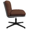 Chaise pivotante de bureau Marron Tissu 