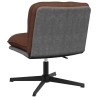 Chaise pivotante de bureau Marron Tissu 