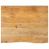 Dessus de table à bord vivant 90x80x3,8 cm bois massif manguier 