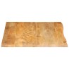 Dessus de table à bord vivant 90x80x3,8 cm bois massif manguier 