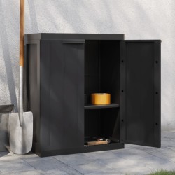 Armoire de rangement d'extérieur noir 65x37x85 cm PP 