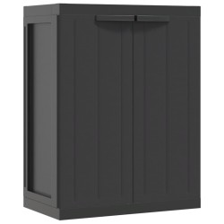 Armoire de rangement d'extérieur noir 65x37x85 cm PP 