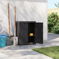 Armoire de rangement d'extérieur noir 65x37x85 cm PP 