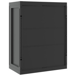 Armoire de rangement d'extérieur noir 65x37x85 cm PP 