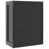 Armoire de rangement d'extérieur noir 65x37x85 cm PP 