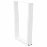 Pieds de table à manger en forme de V, 2 pièces, blanc, 60 x (72-73,3) cm, acier 