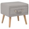 Tables de chevet 2 pcs Gris 40x35x40 cm Tissu 