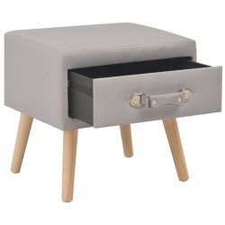 Tables de chevet 2 pcs Gris 40x35x40 cm Tissu 