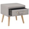 Tables de chevet 2 pcs Gris 40x35x40 cm Tissu 