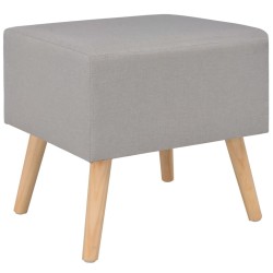 Tables de chevet 2 pcs Gris 40x35x40 cm Tissu 