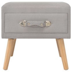 Tables de chevet 2 pcs Gris 40x35x40 cm Tissu 