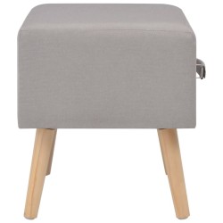 Tables de chevet 2 pcs Gris 40x35x40 cm Tissu 