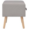 Tables de chevet 2 pcs Gris 40x35x40 cm Tissu 