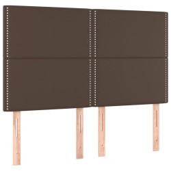 Têtes de lit 4 pcs Marron 72x5x78/88 cm Similicuir 