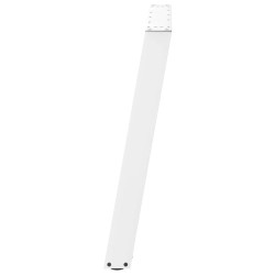 Pieds de table à manger en U 2 pièces Blanc 70 x (72-73) cm Acier 