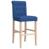 Chaises de bar lot de 2 bois massif d'hévéa et tissu 