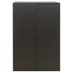Abri pour poubelle Noir 70x80x117 cm Résine tressée 