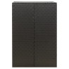 Abri pour poubelle Noir 70x80x117 cm Résine tressée 