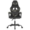 Chaise de jeu Noir et camouflage Similicuir 