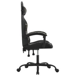Chaise de jeu Noir et camouflage Similicuir 