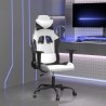 Chaise de jeu Blanc et noir Similicuir 